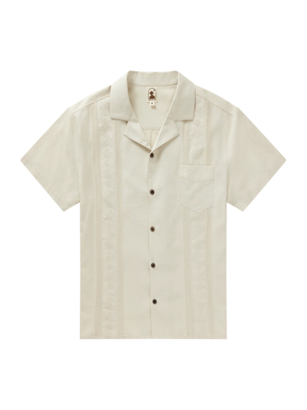 Dandy Del Mar Brisa Linen Embroidered Resort Shirt M